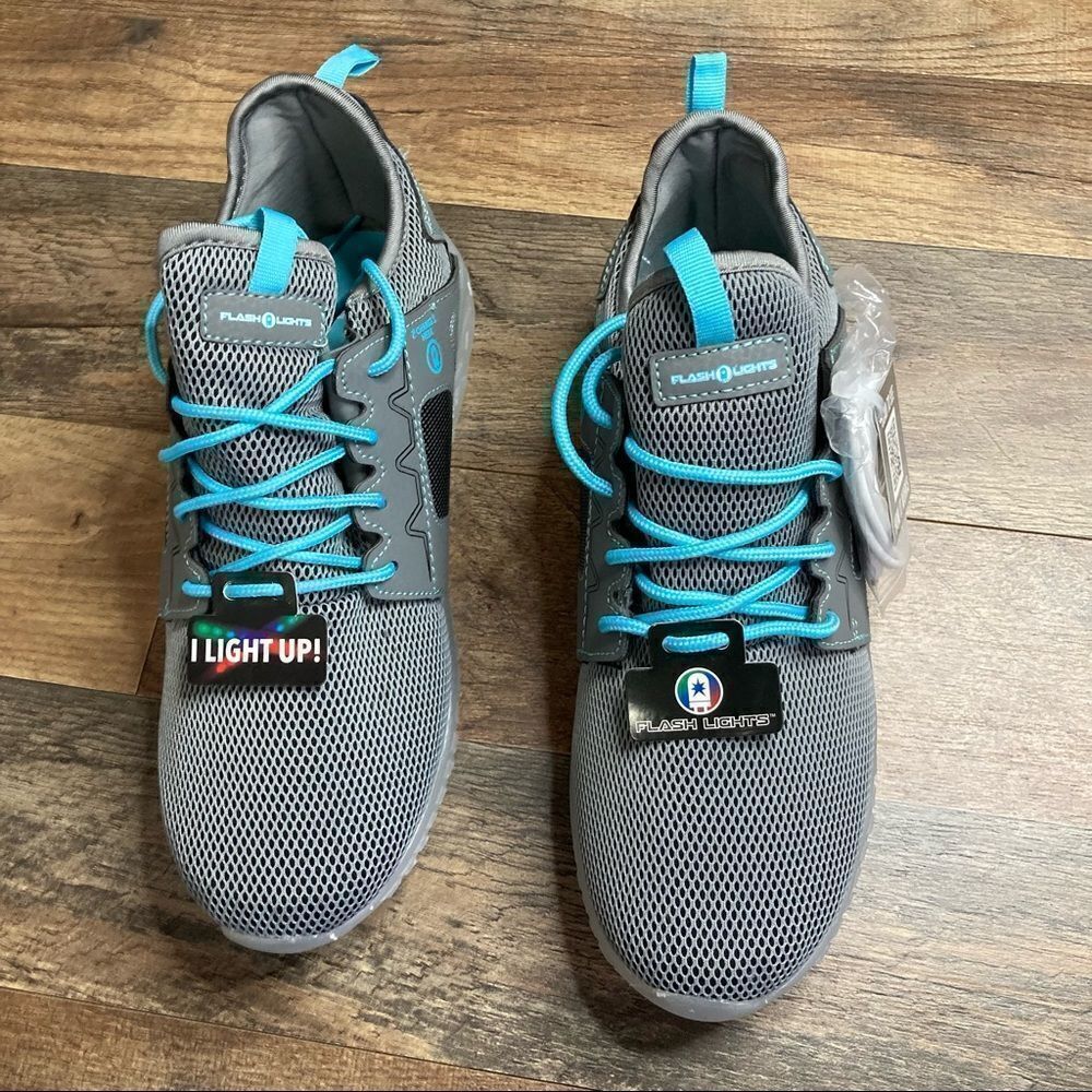 NWT Light Up Gray Sneakers